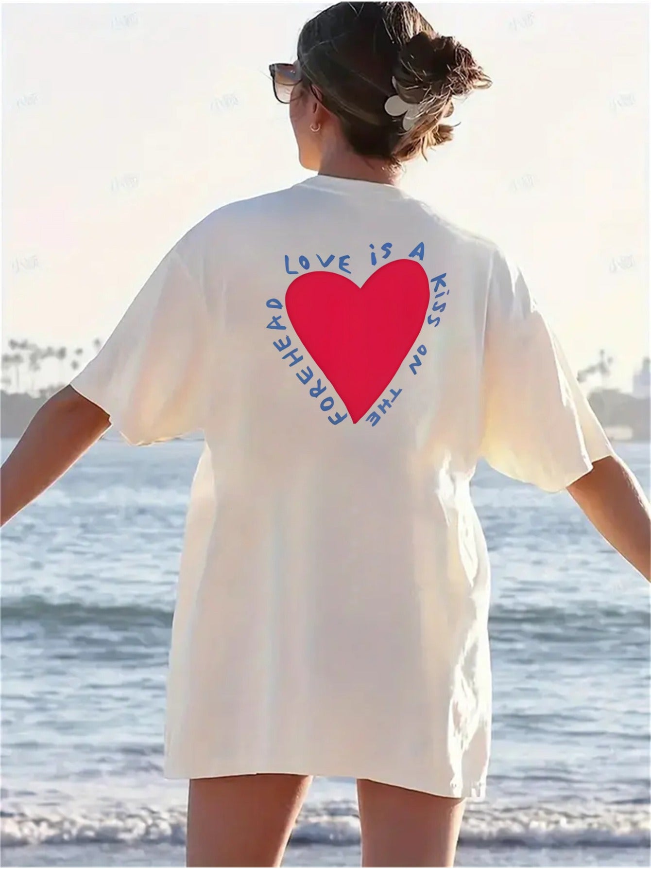 Coeur Ardent™ — Zwart T-shirt met Hartprint &amp; Quote
