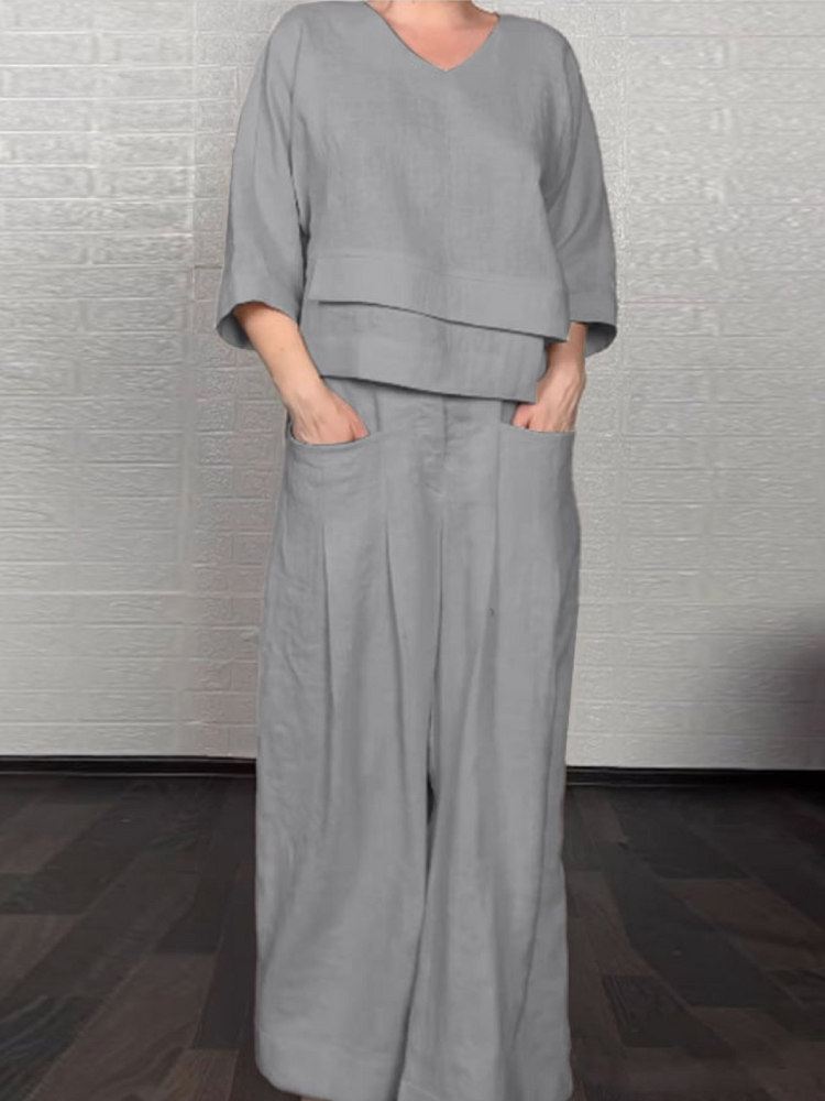 Renaya™ — Relaxte Set van Katoen & Linnen