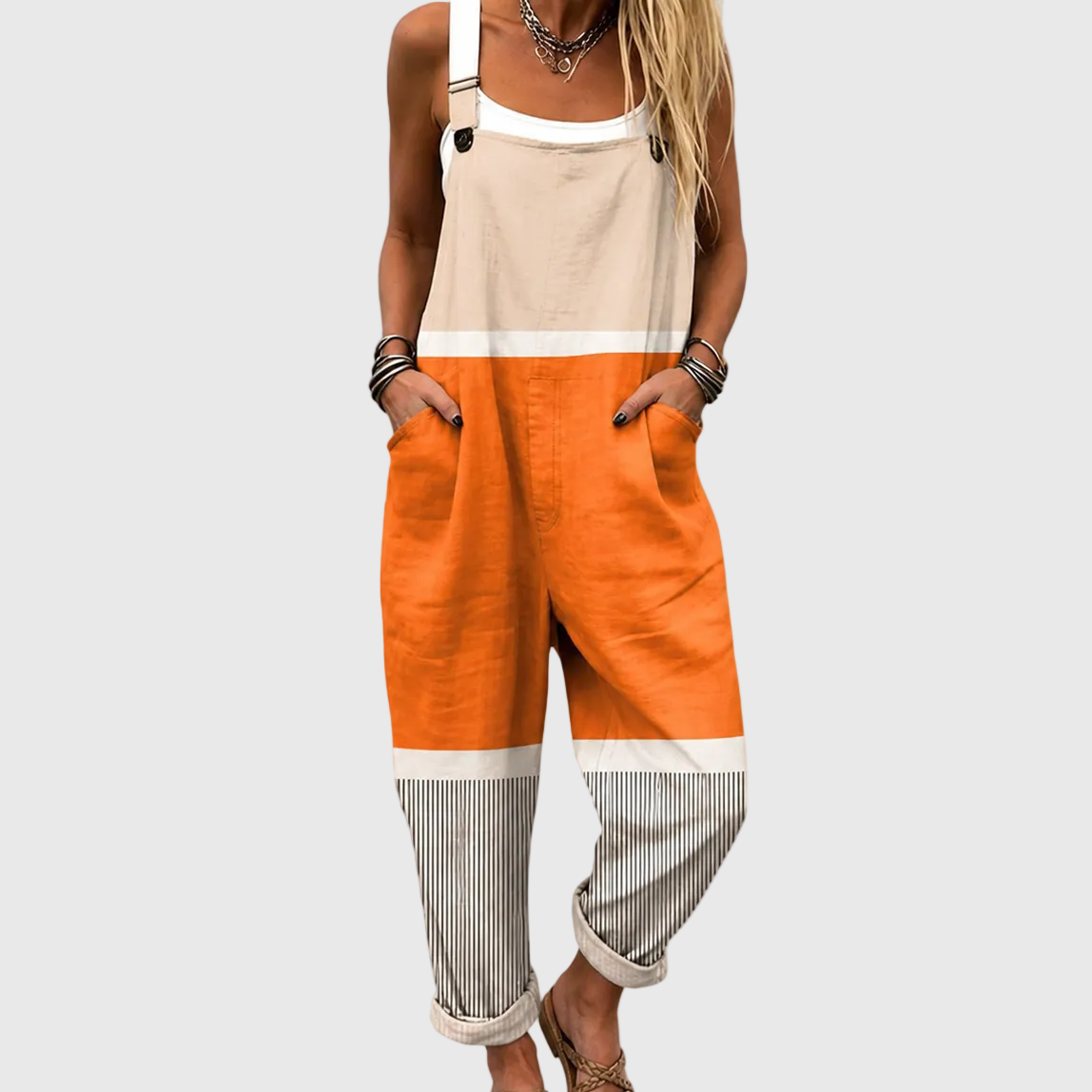 Comfortabele Geprinte Salopette