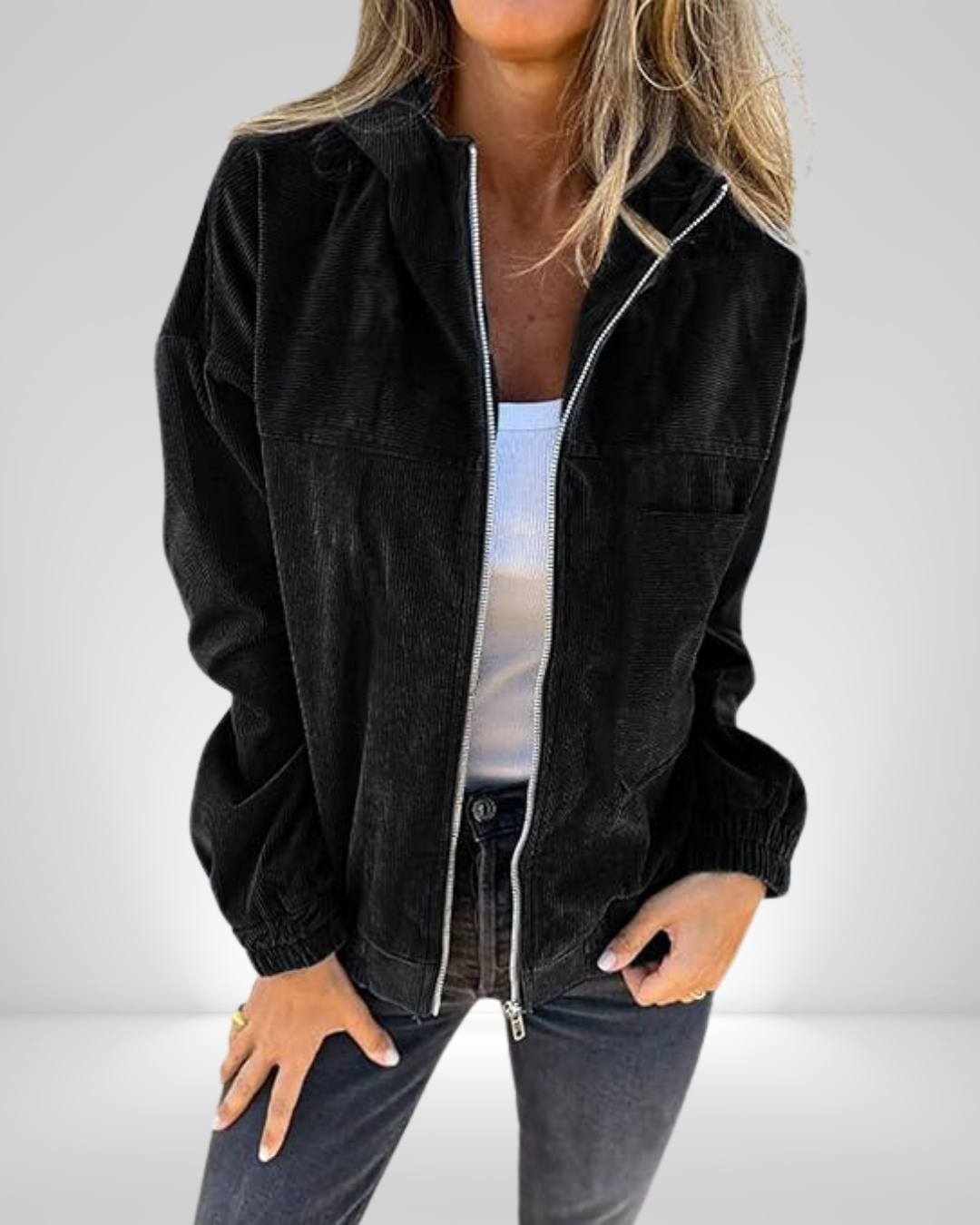 Lina™ — Zacht Velours, Tijdloos Vest