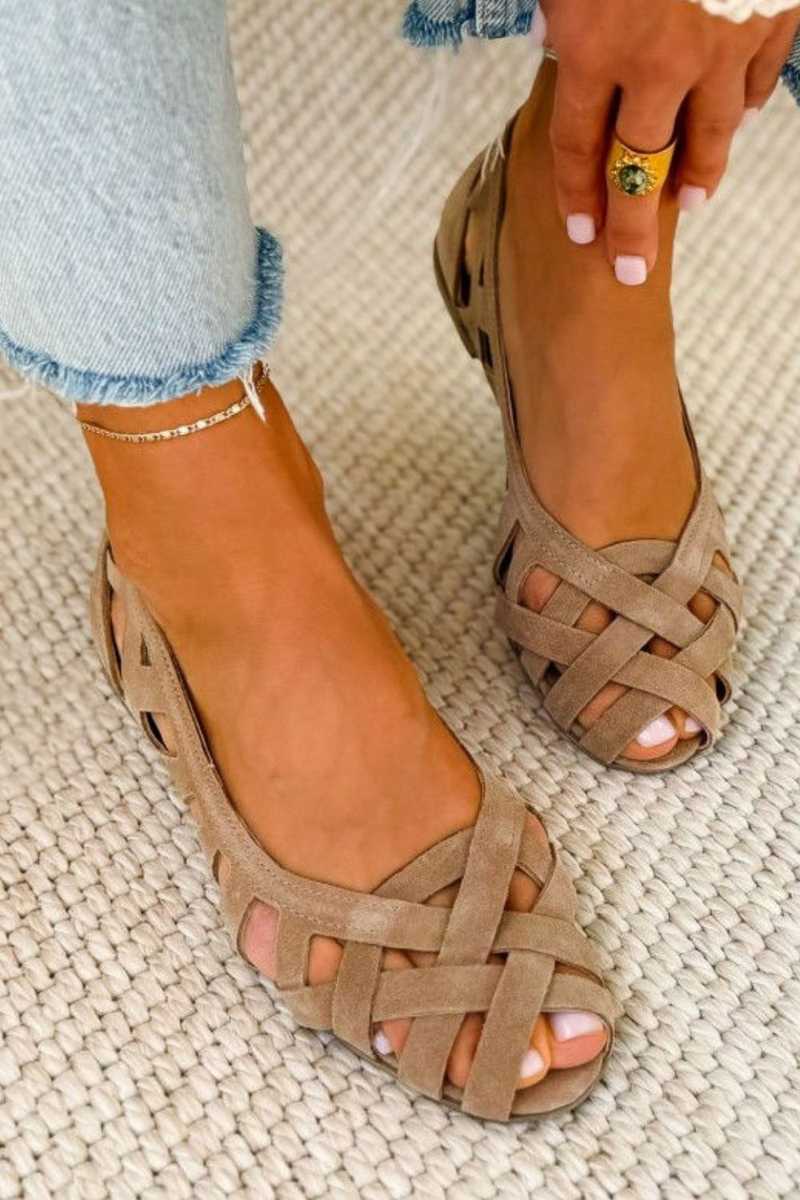 Caterina | Geplooide Zomersandalen