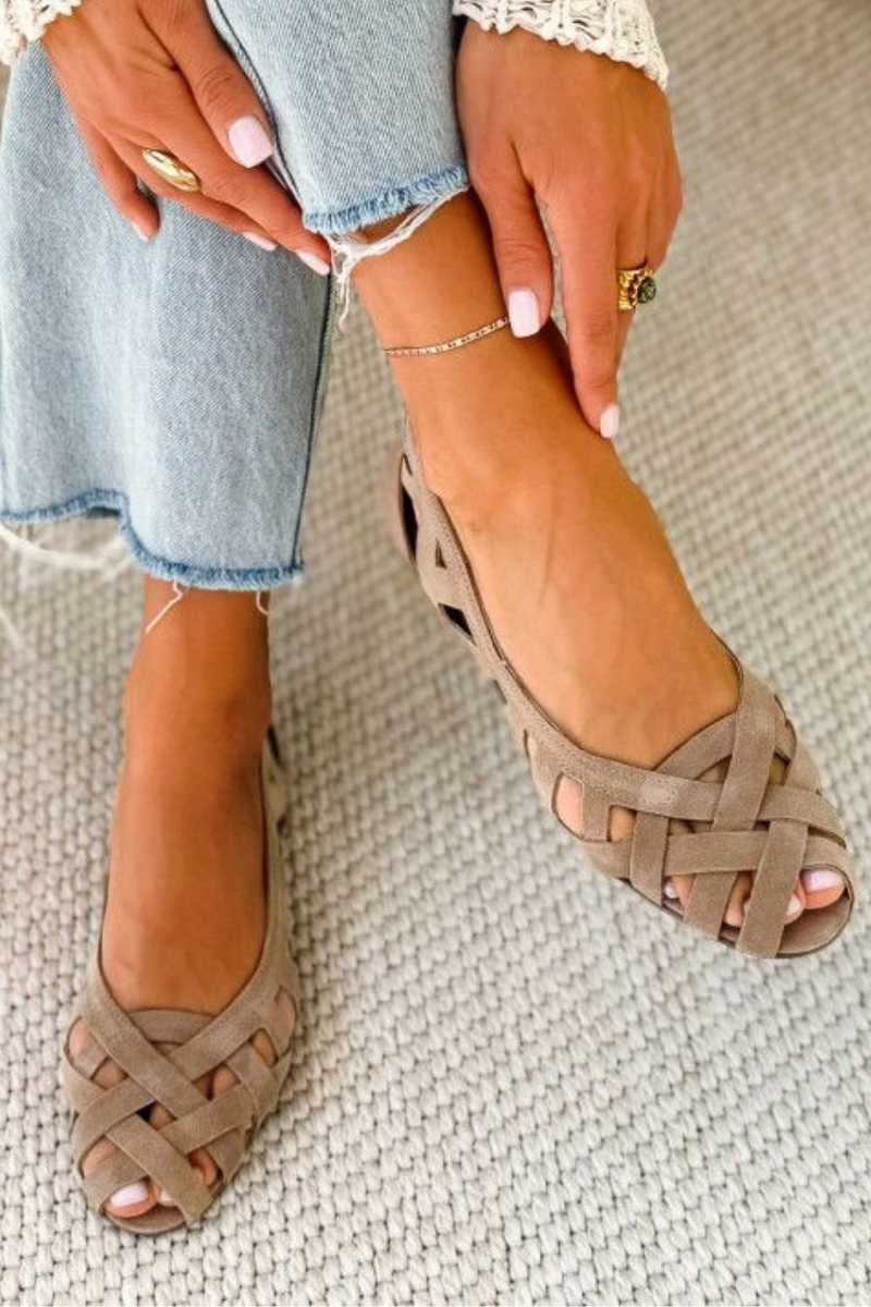 Caterina | Geplooide Zomersandalen