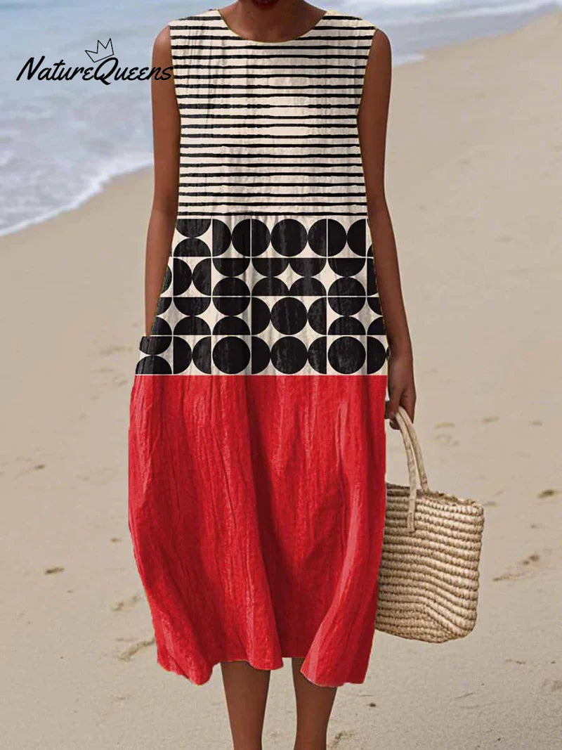 Yara | Geometrische jurk Sunset