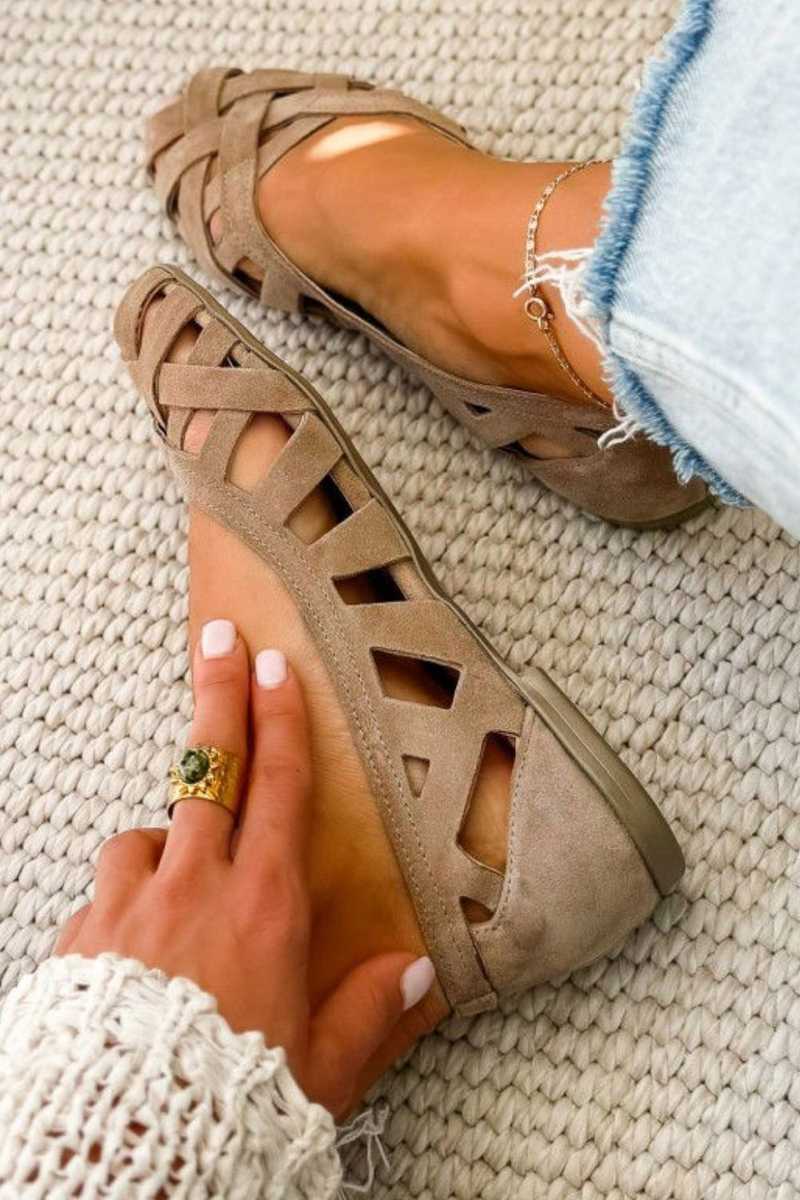 Caterina | Geplooide Zomersandalen