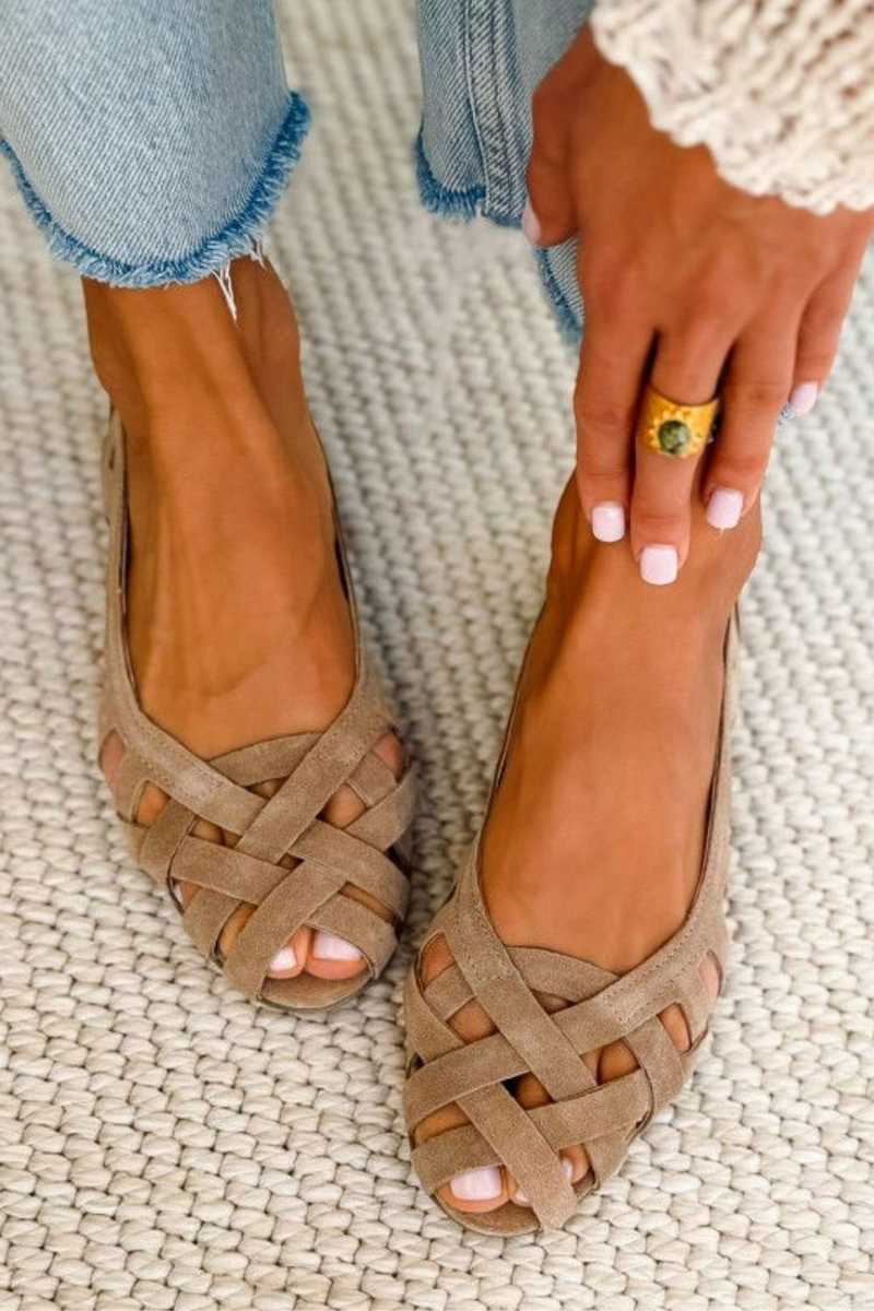 Caterina | Geplooide Zomersandalen