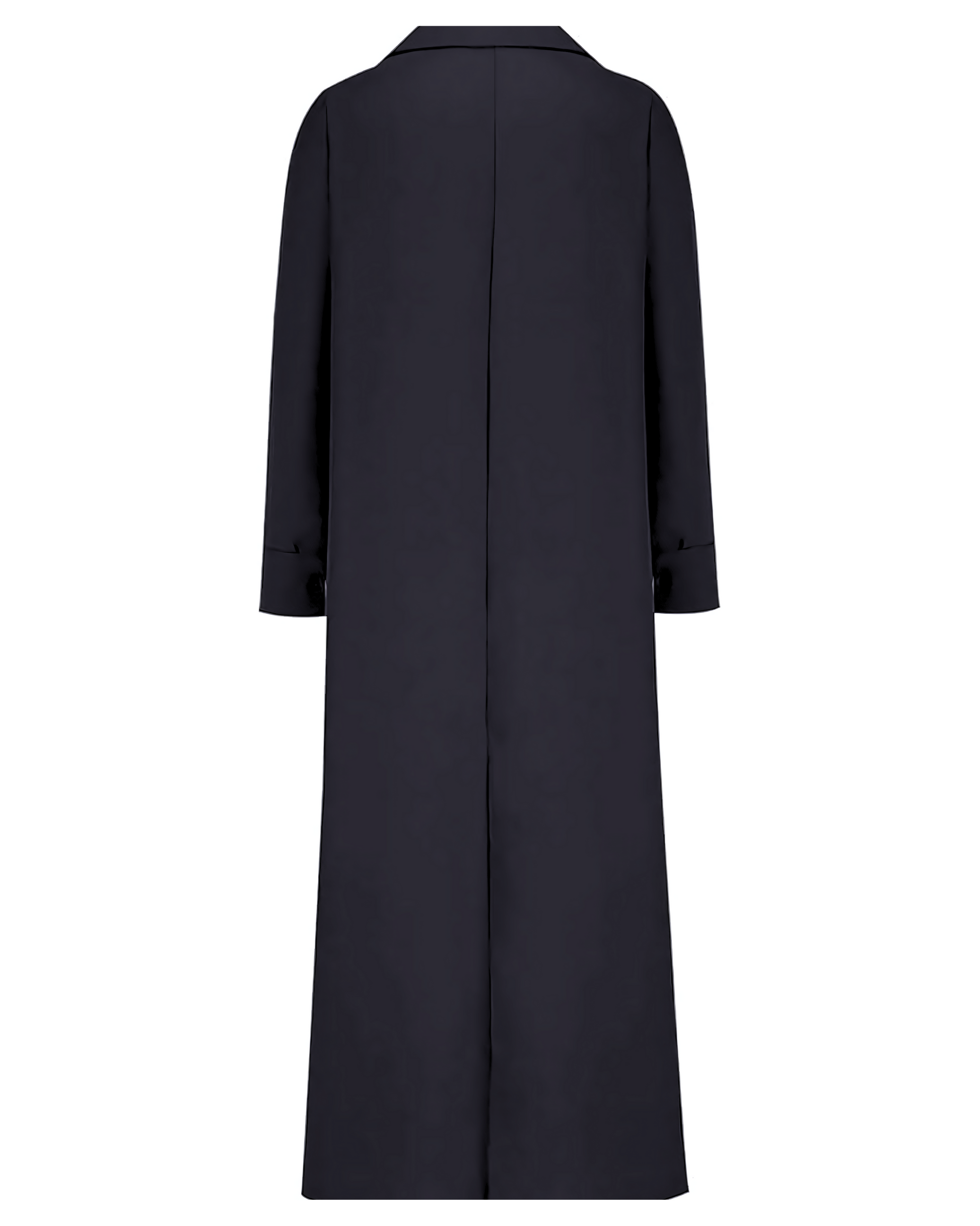 Eva™ — Lange Losse Jurk met Revers en Zijsplit