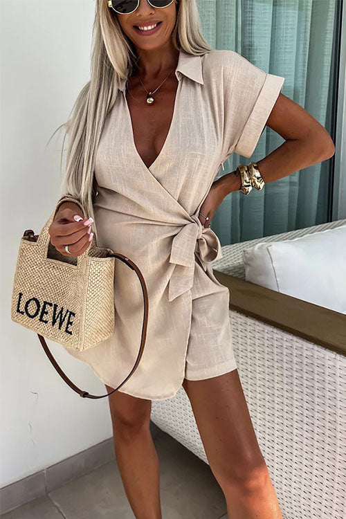 Nina™ — Trendy Jumpsuit van Linnen en Katoen