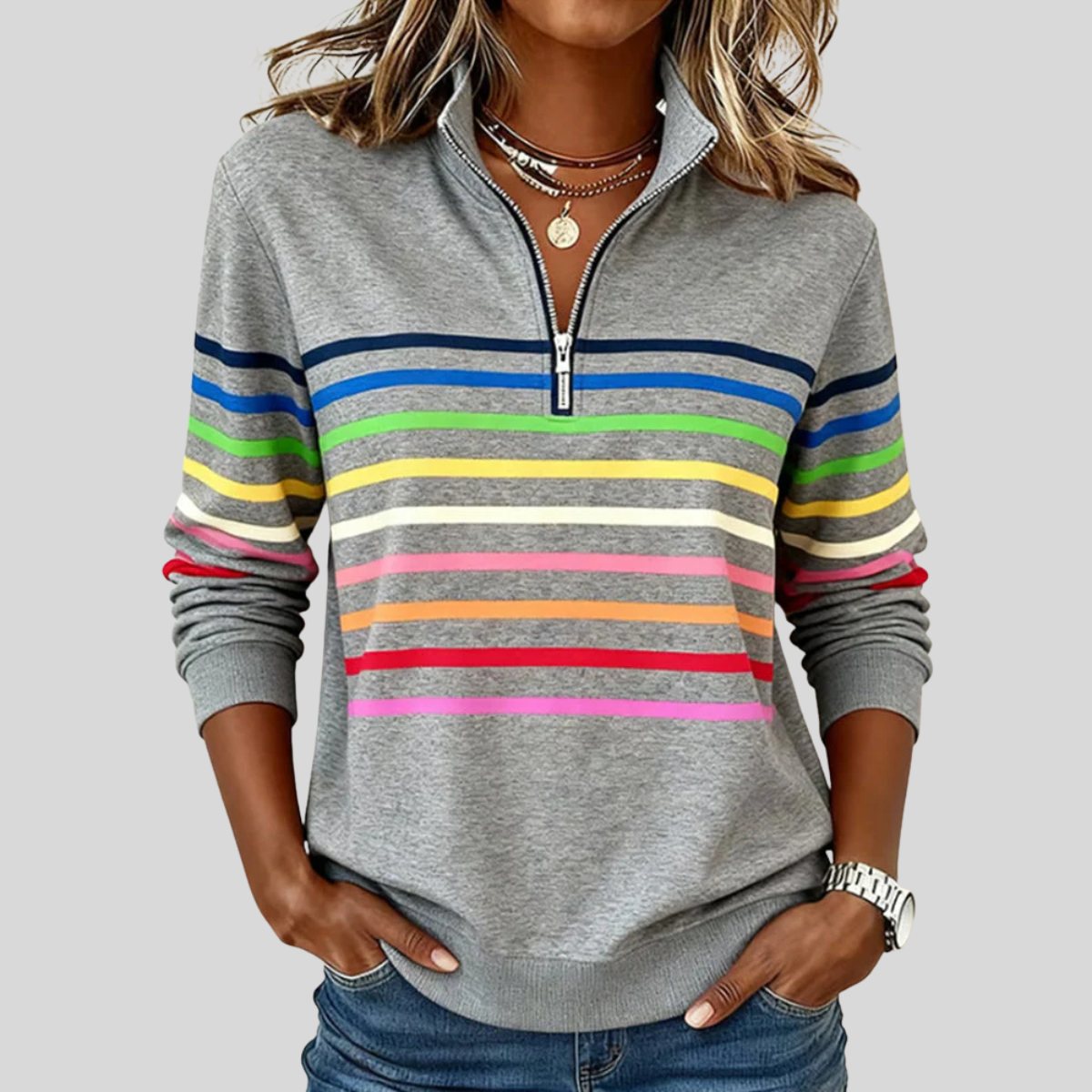 Mila | Sportieve Half-Rits Sweater