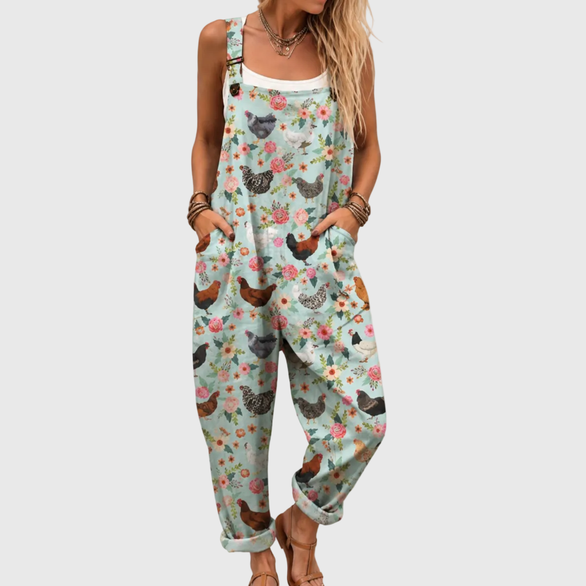 Comfortabele Gedessineerde Jumpsuit