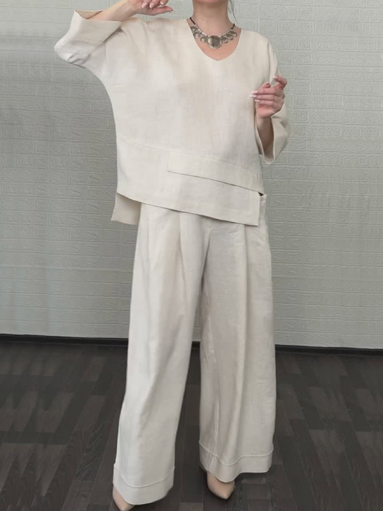 Renaya™ — Relaxte Set van Katoen & Linnen