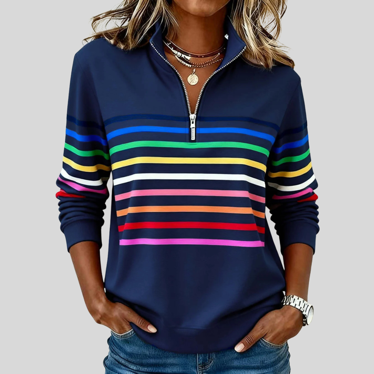 Mila | Sportieve Half-Rits Sweater