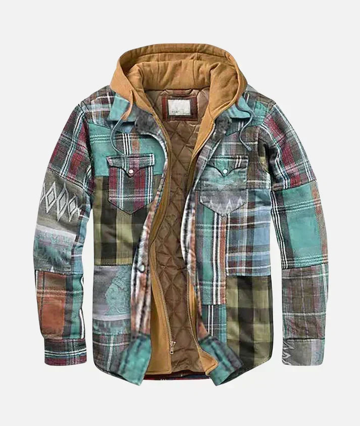 Varel | Patchwork blazer met ruitpatroon
