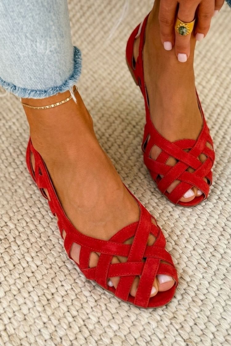 Caterina | Geplooide Zomersandalen