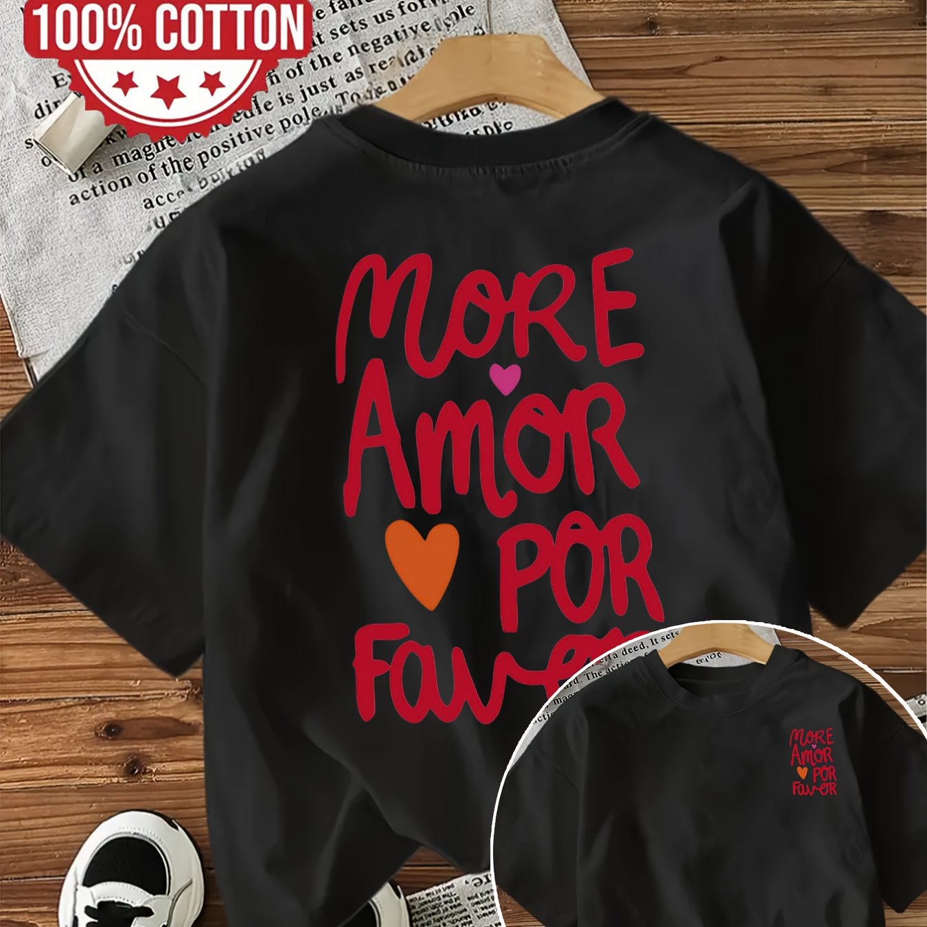 Amora™ — Lichtroze T-shirt met Positieve Quotes