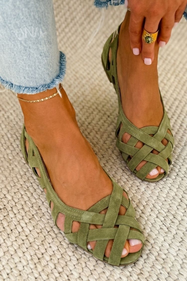 Caterina | Geplooide Zomersandalen