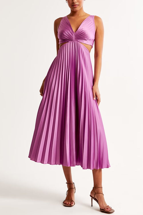Elsa™ — Elegant Plissé Maxi jurk