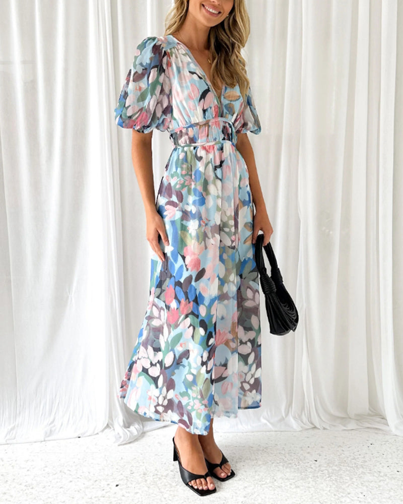 Elvira™ — Lange Boho-Chic Jurk