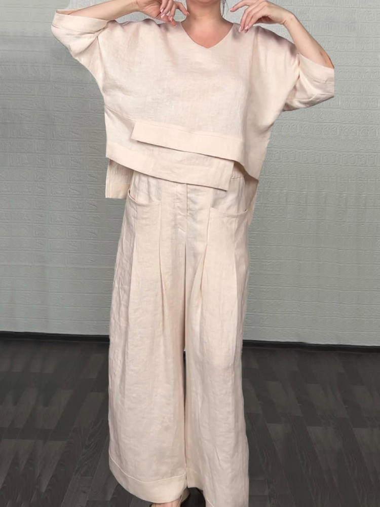 Renaya™ — Relaxte Set van Katoen & Linnen