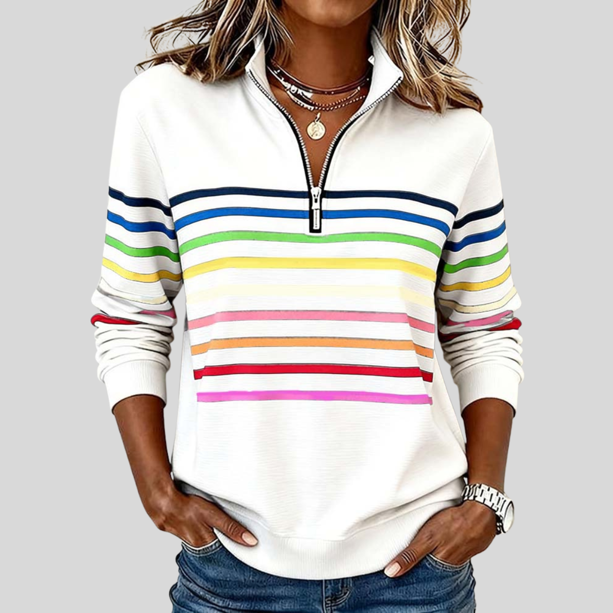 Mila | Sportieve Half-Rits Sweater