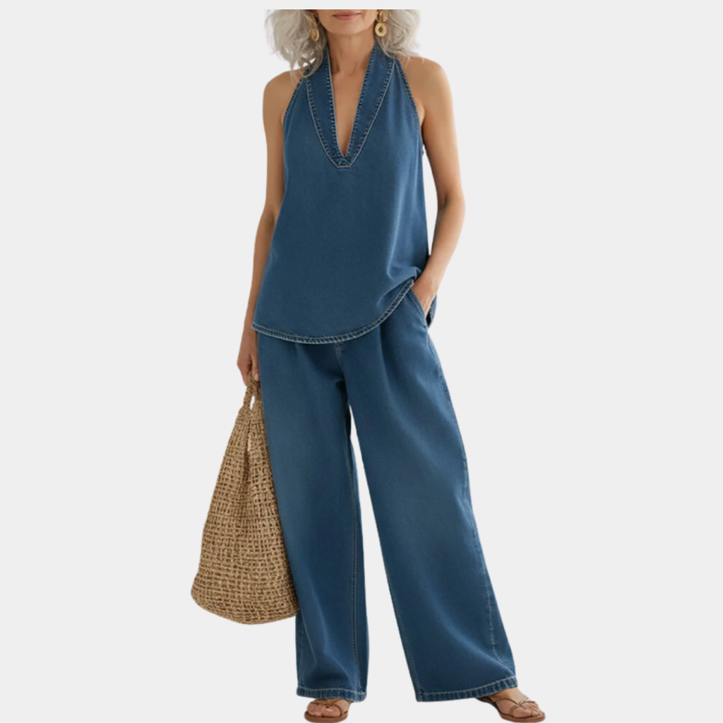 Ivy | Twinset denim met vintagelook, zacht gewassen