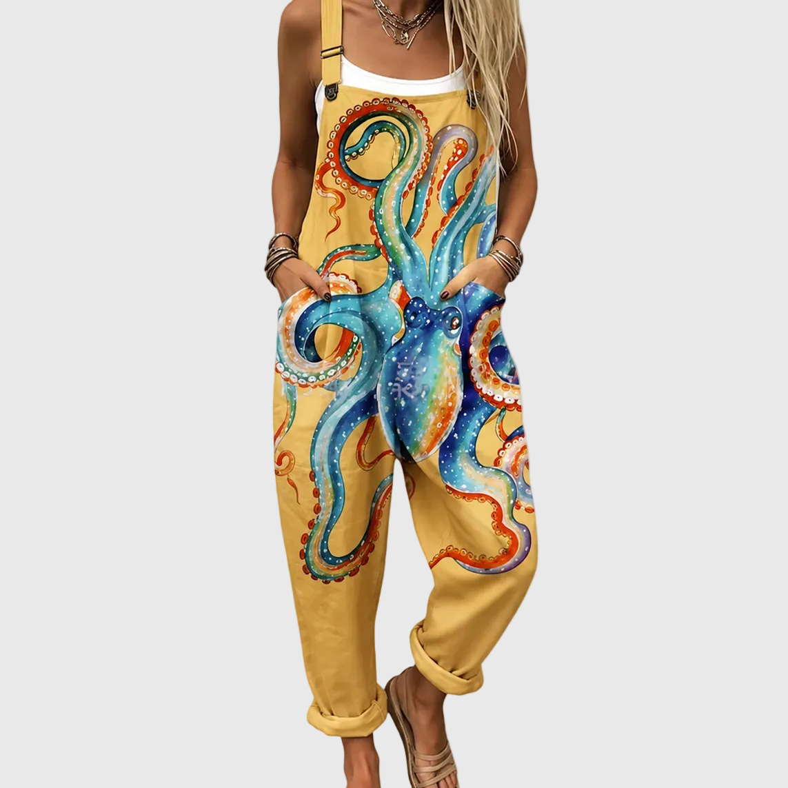Comfortabele Geprinte Salopette
