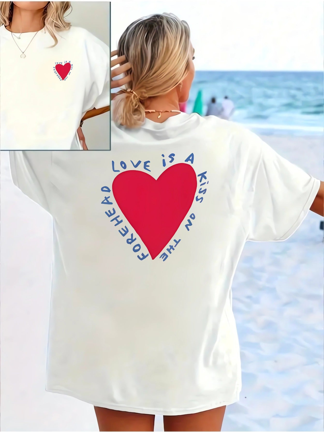 Coeur Ardent™ — Zwart T-shirt met Hartprint &amp; Quote