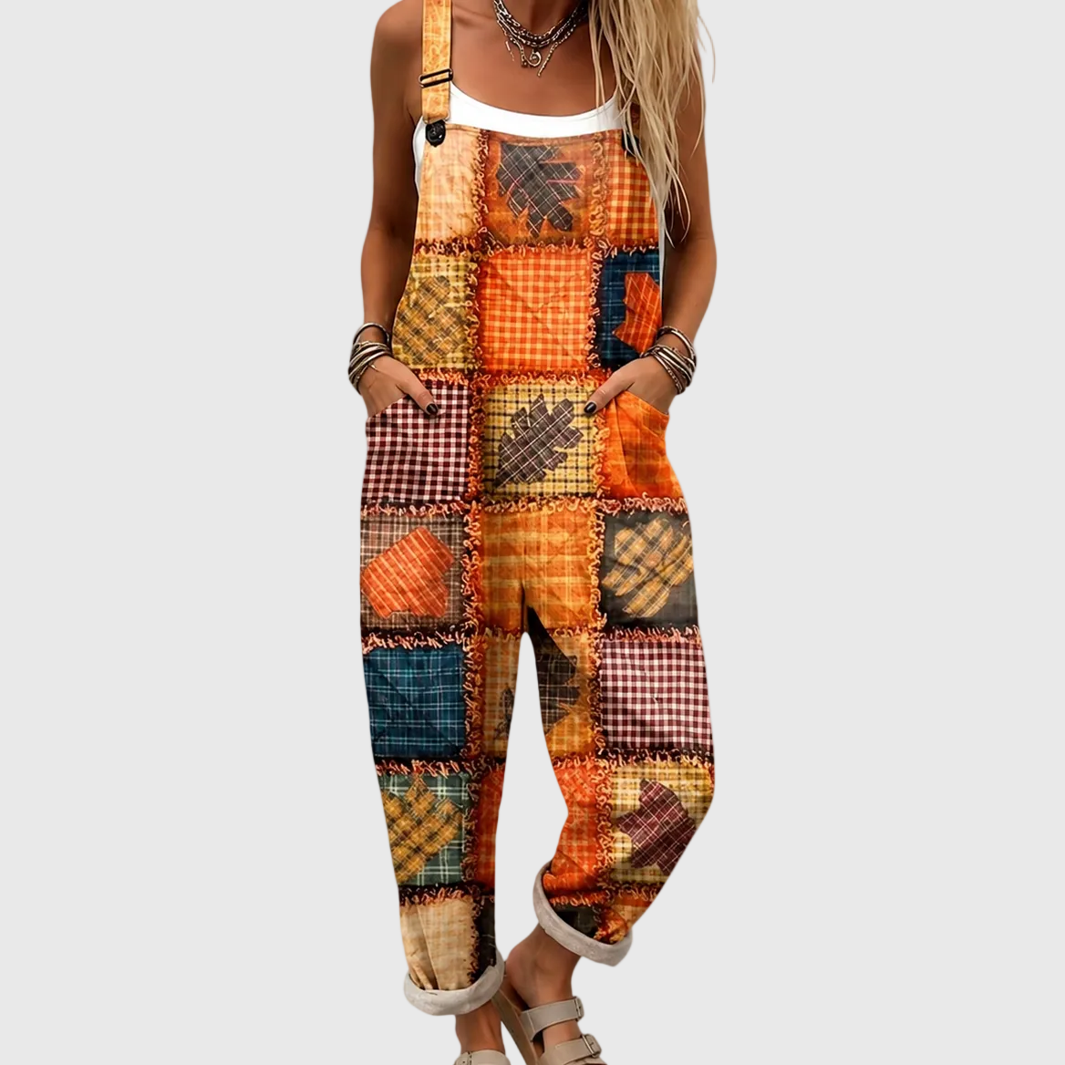 Comfortabele Geprinte Salopette