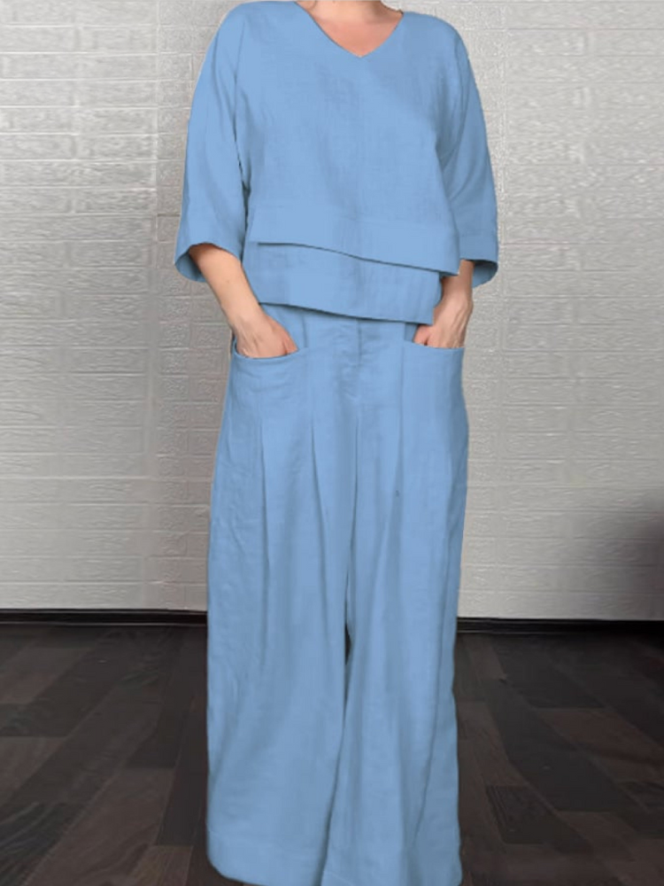 Renaya™ — Relaxte Set van Katoen & Linnen