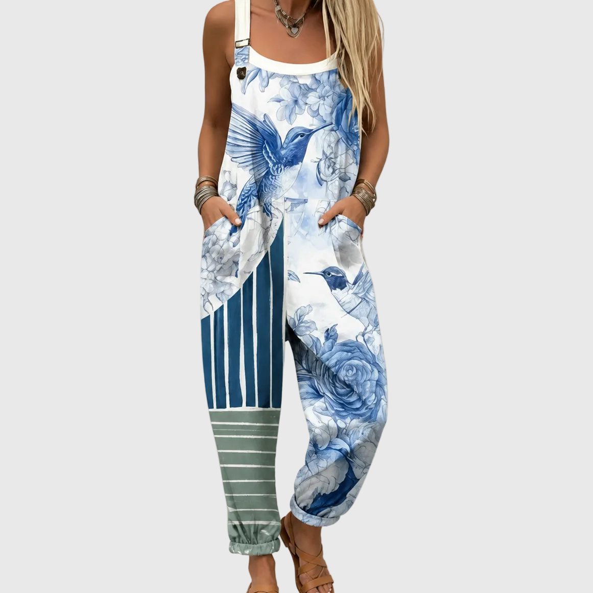 Comfortabele Geprinte Draagoverall