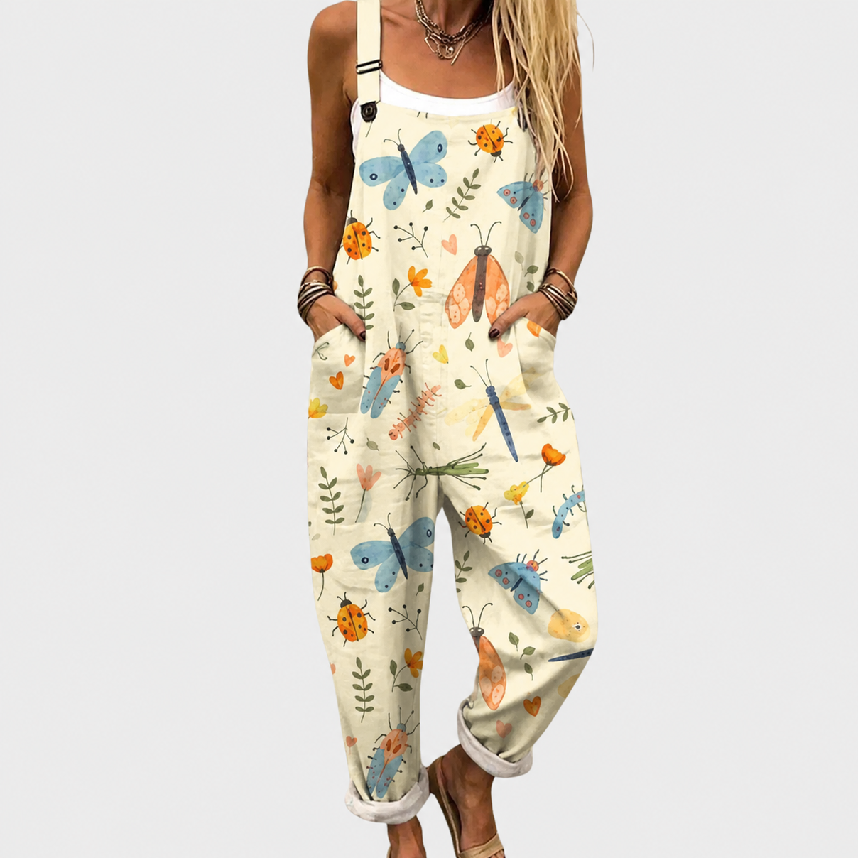Comfortabele Geprinte Salopette