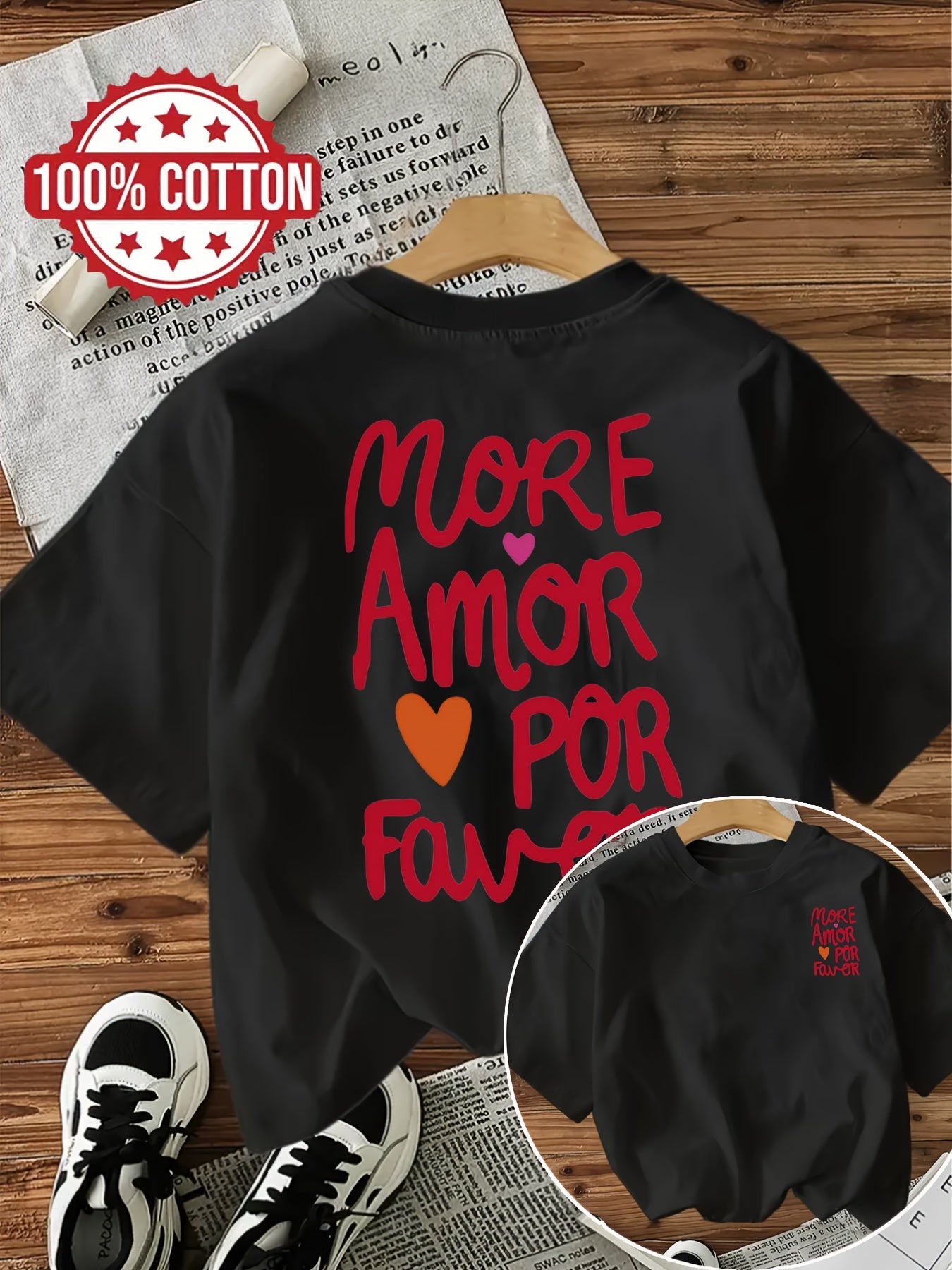 Amora™ — Lichtroze T-shirt met Positieve Quotes