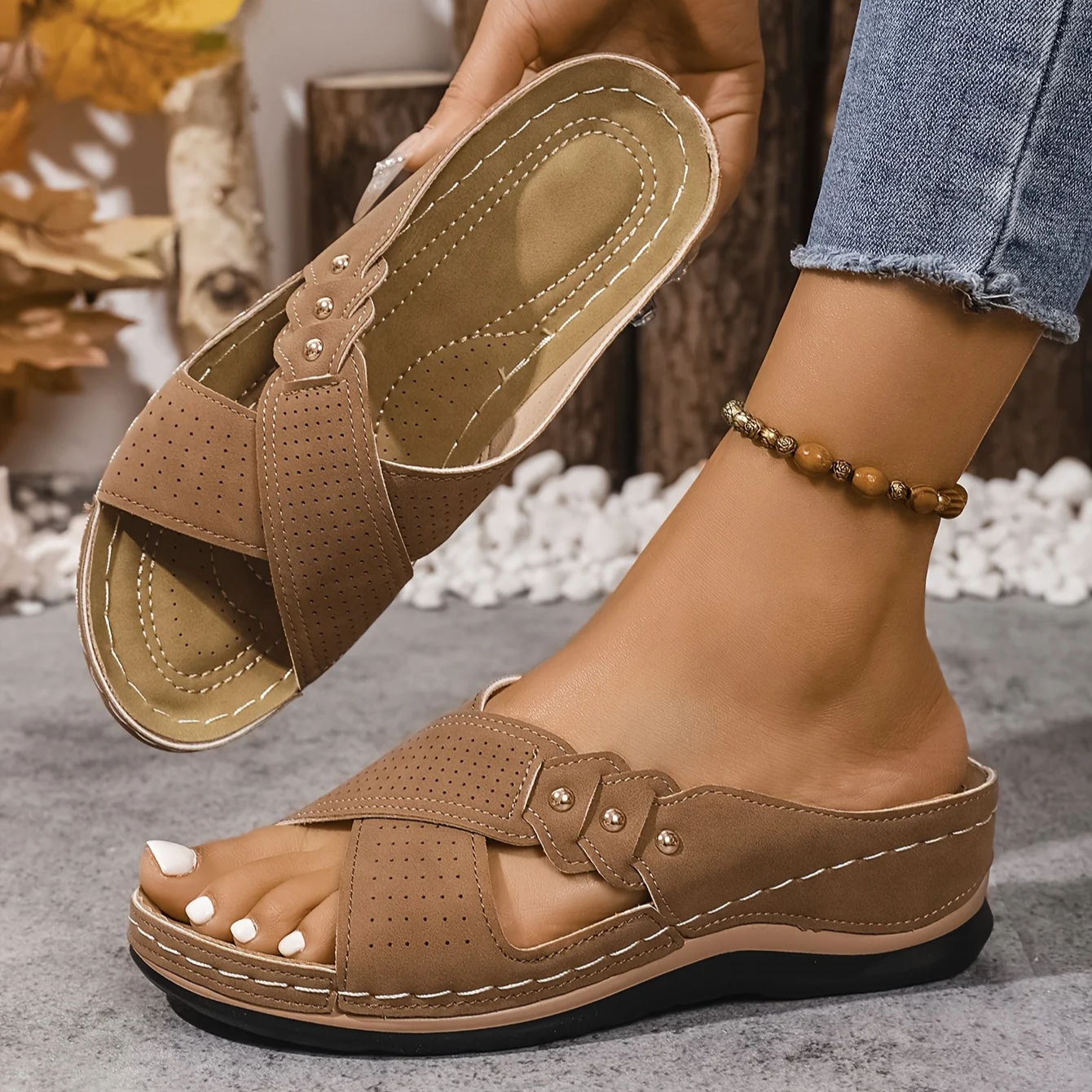 Estelle | Comfort-Wedgesandalen met Ergonomisch Voetbed