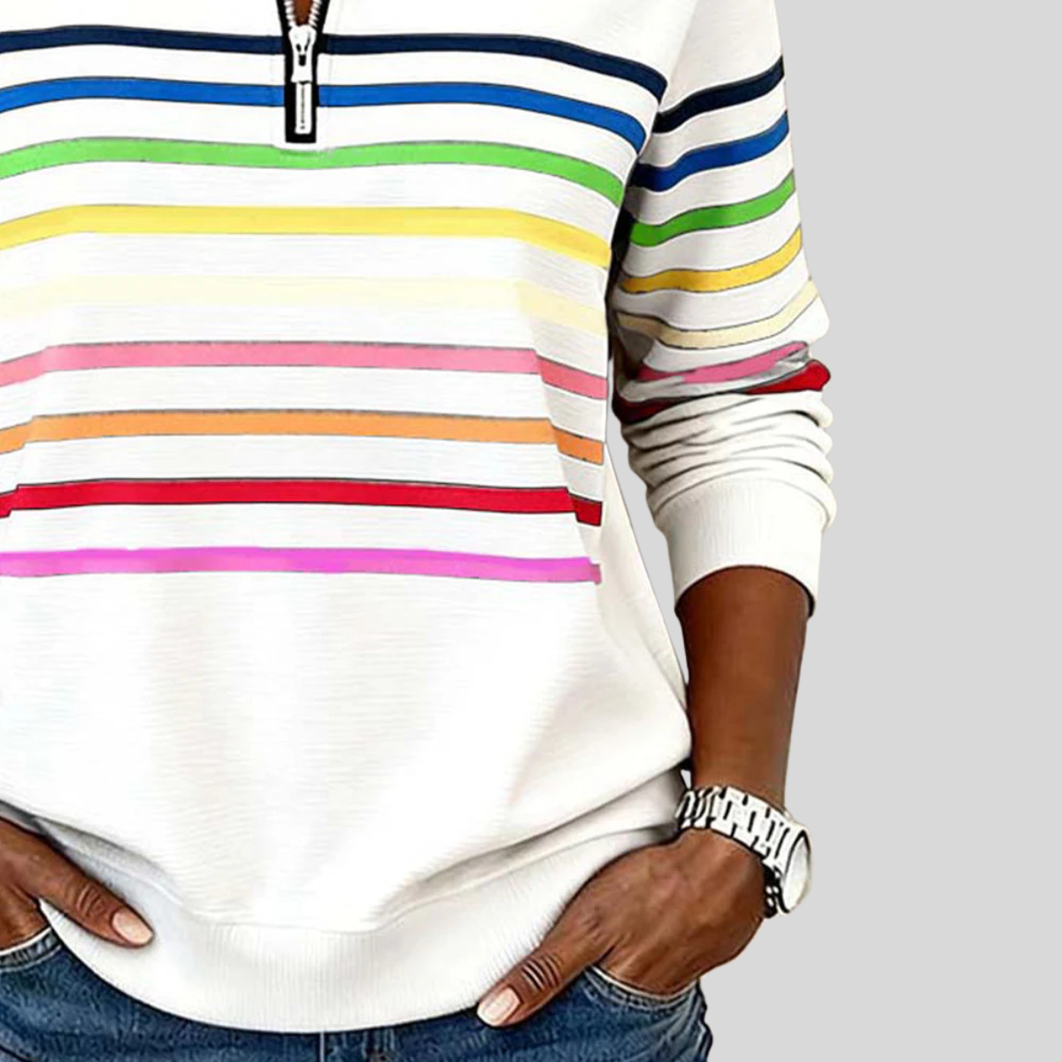 Mila | Sportieve Half-Rits Sweater