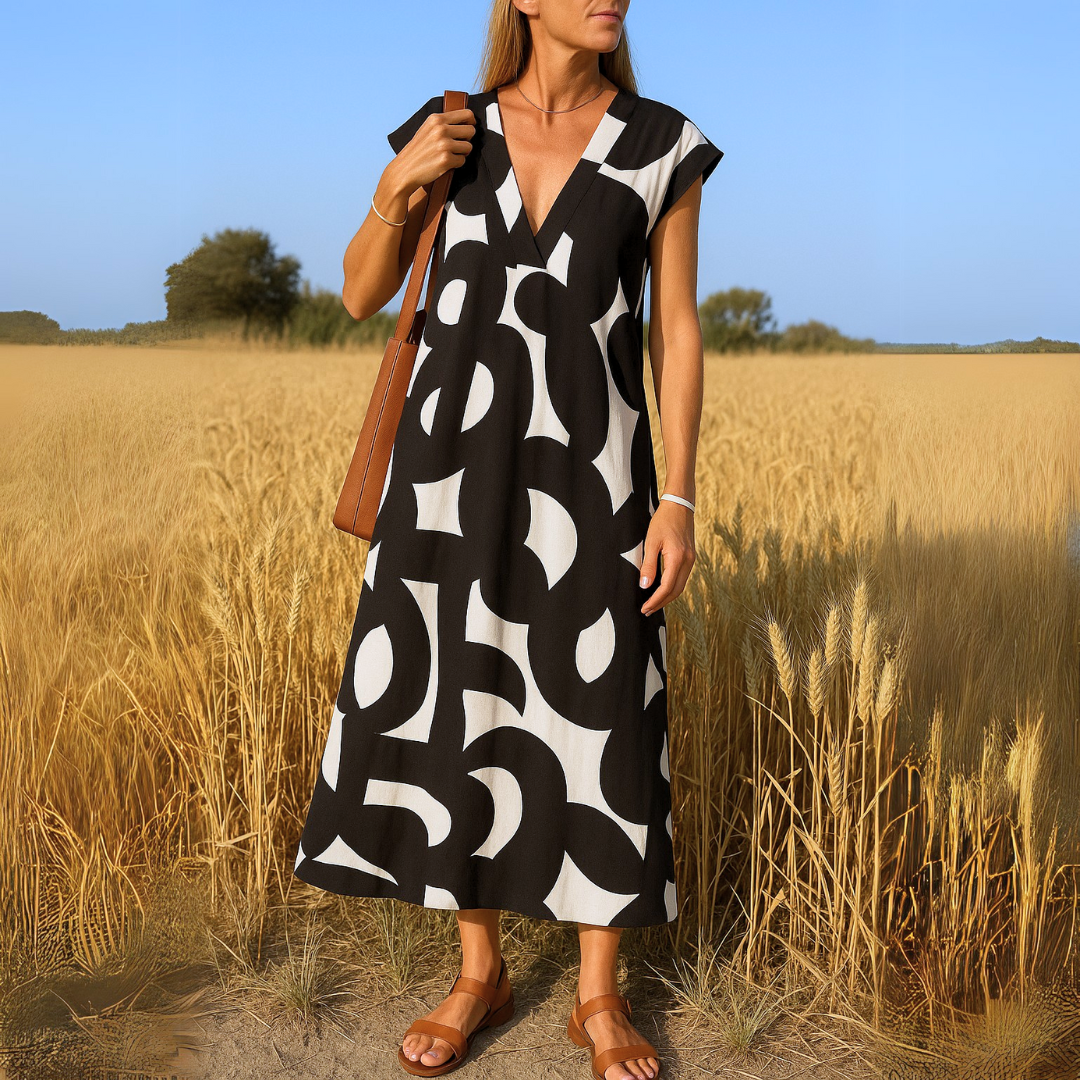 Laura™ — Luchtige Maxi Jurk met Unieke Print