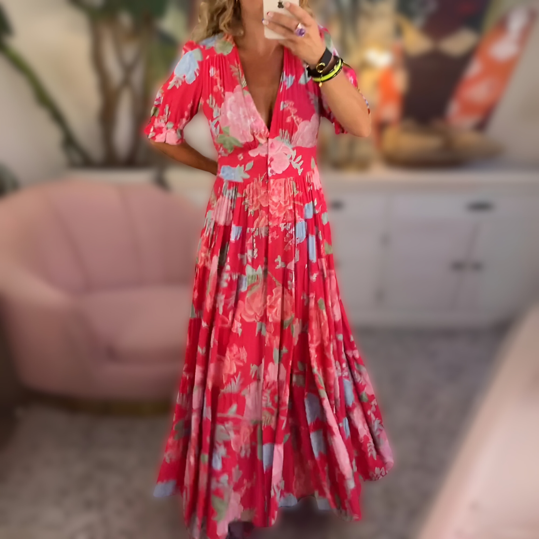 Nathalie™ — Jurk met V-hals