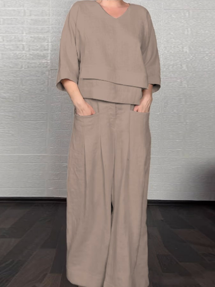 Renaya™ — Relaxte Set van Katoen & Linnen