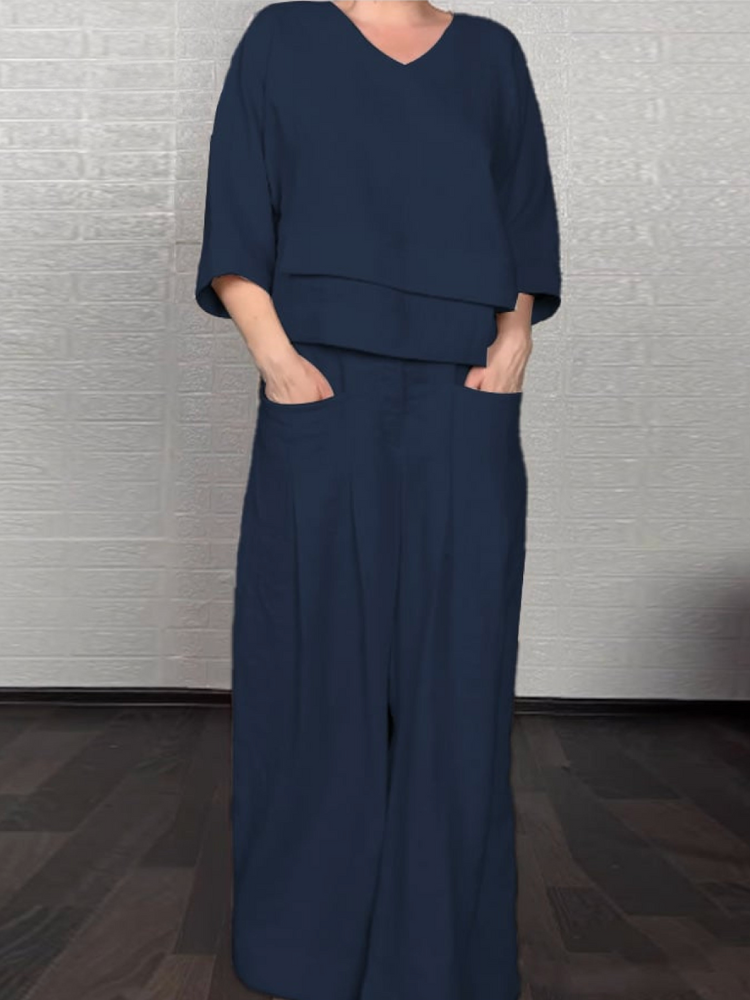 Renaya™ — Relaxte Set van Katoen & Linnen