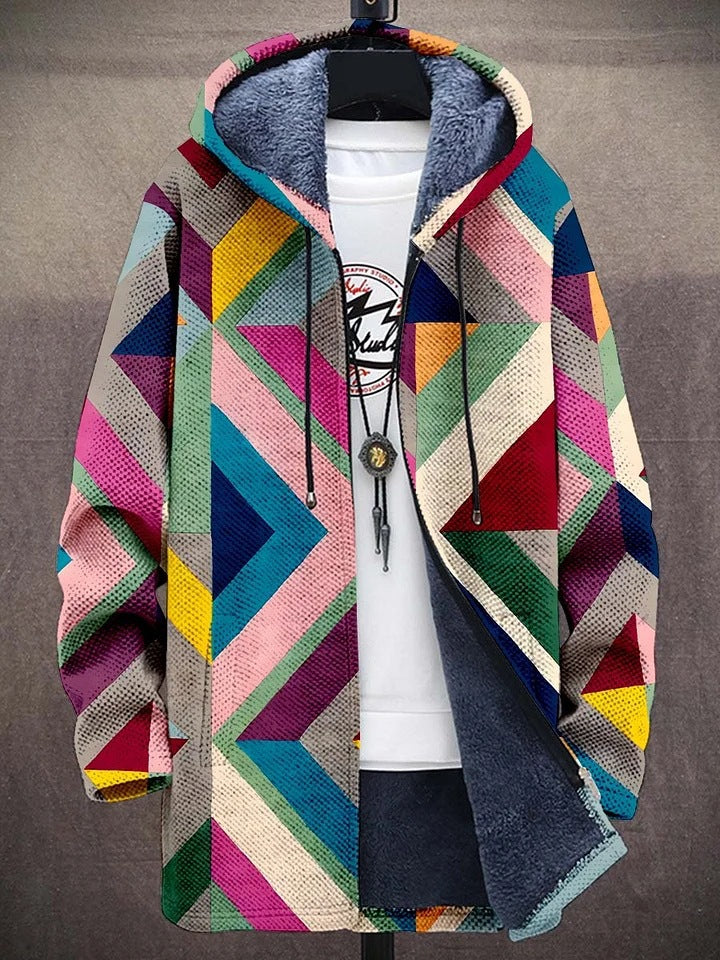 Marieke | Zacht gevoerd vest met kunstzinnige print