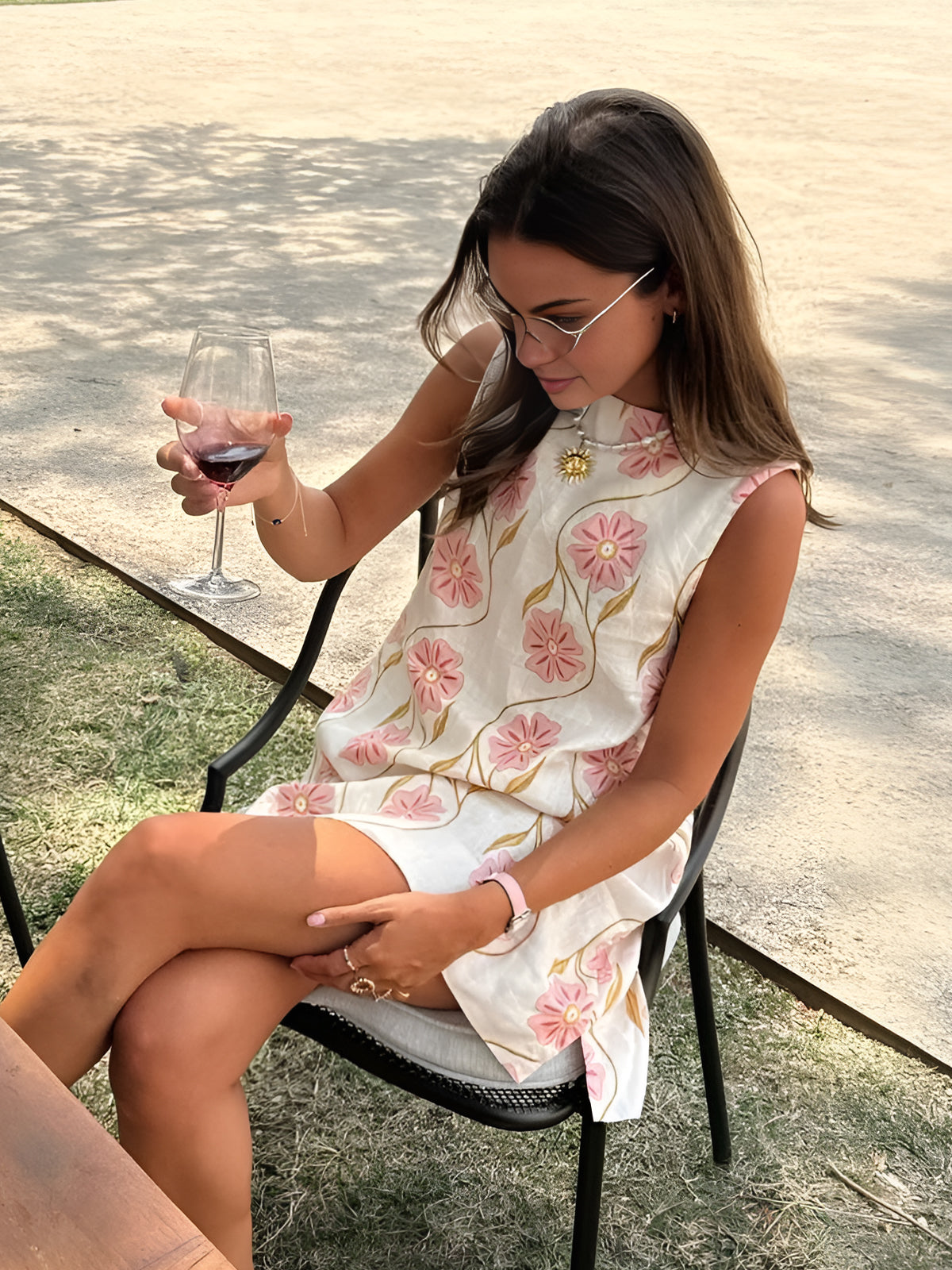 Ottavia™ — Mouwloze Zomerjurk met Romantische Print