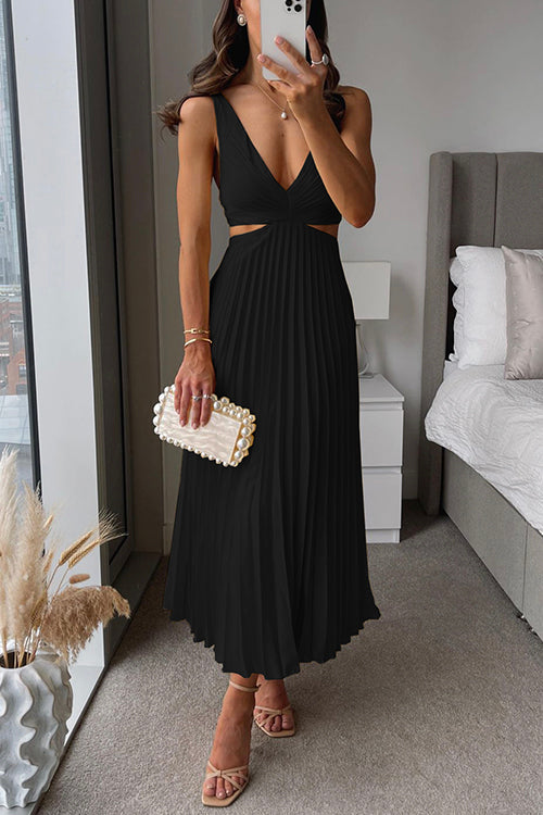 Elsa™ — Elegant Plissé Maxi jurk