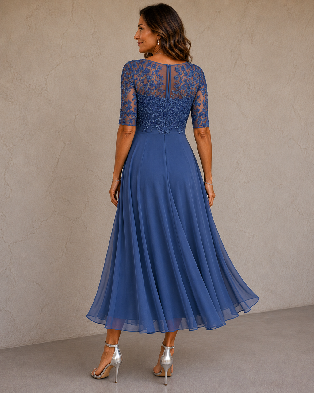 bella™ | Jurk van Kant en Chiffon