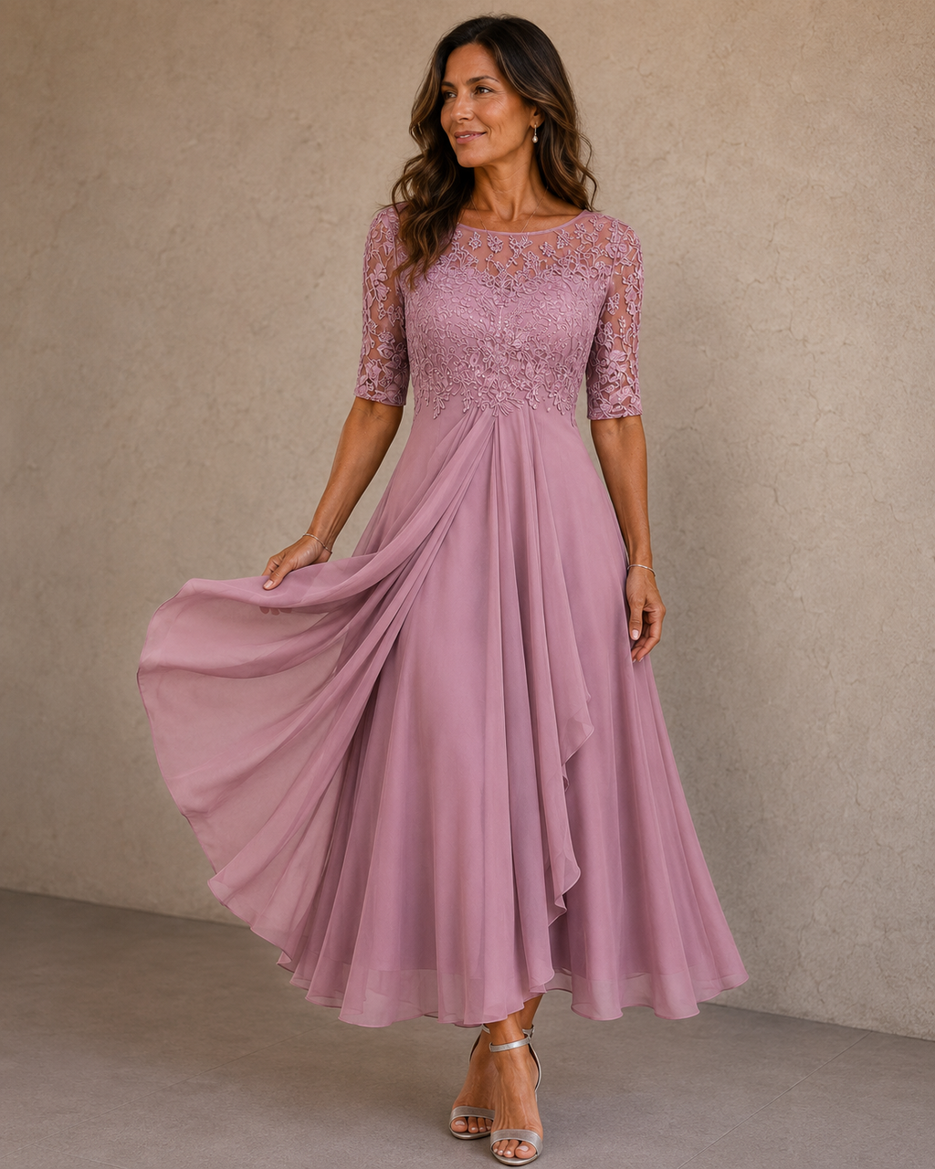 bella™ | Jurk van Kant en Chiffon