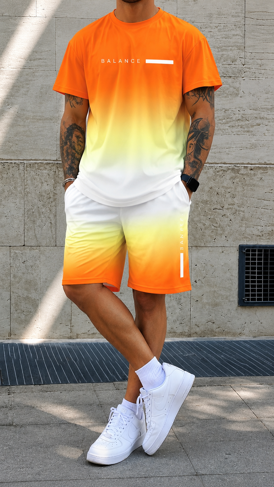 Zomerse pak met sfumato-effect