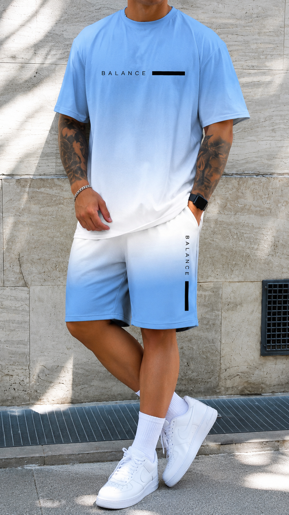 Zomerse pak met sfumato-effect