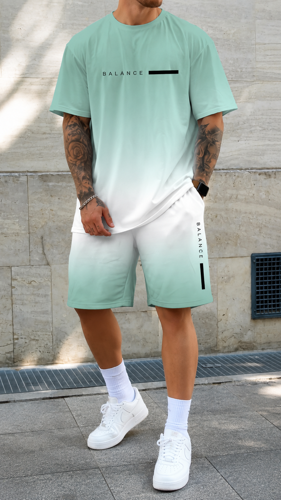 Zomerse pak met sfumato-effect