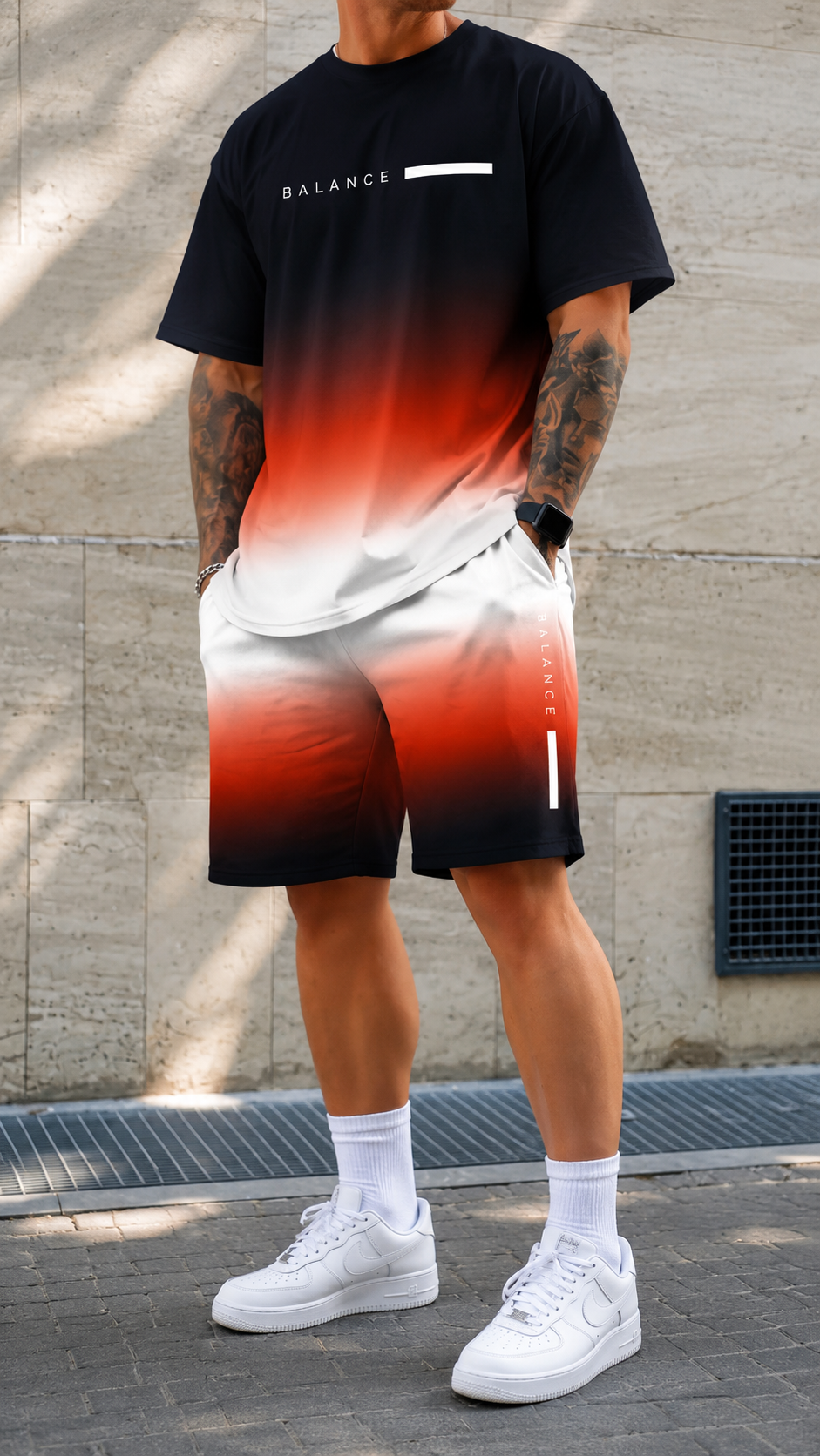 Zomerse pak met sfumato-effect