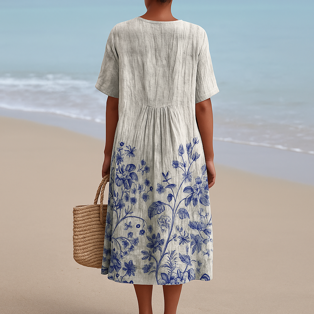 ÉLOÏSE | Bedrukte porseleinjurk