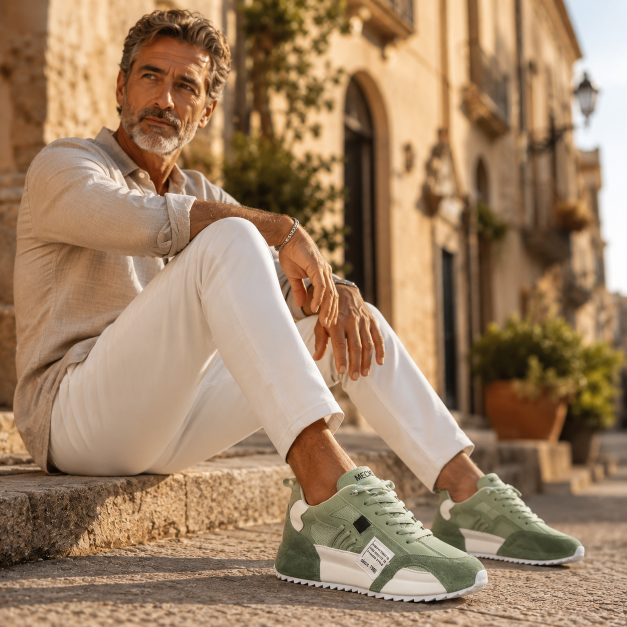 Sneakers Giuliano | Patchwork in multikleur van suède en leer