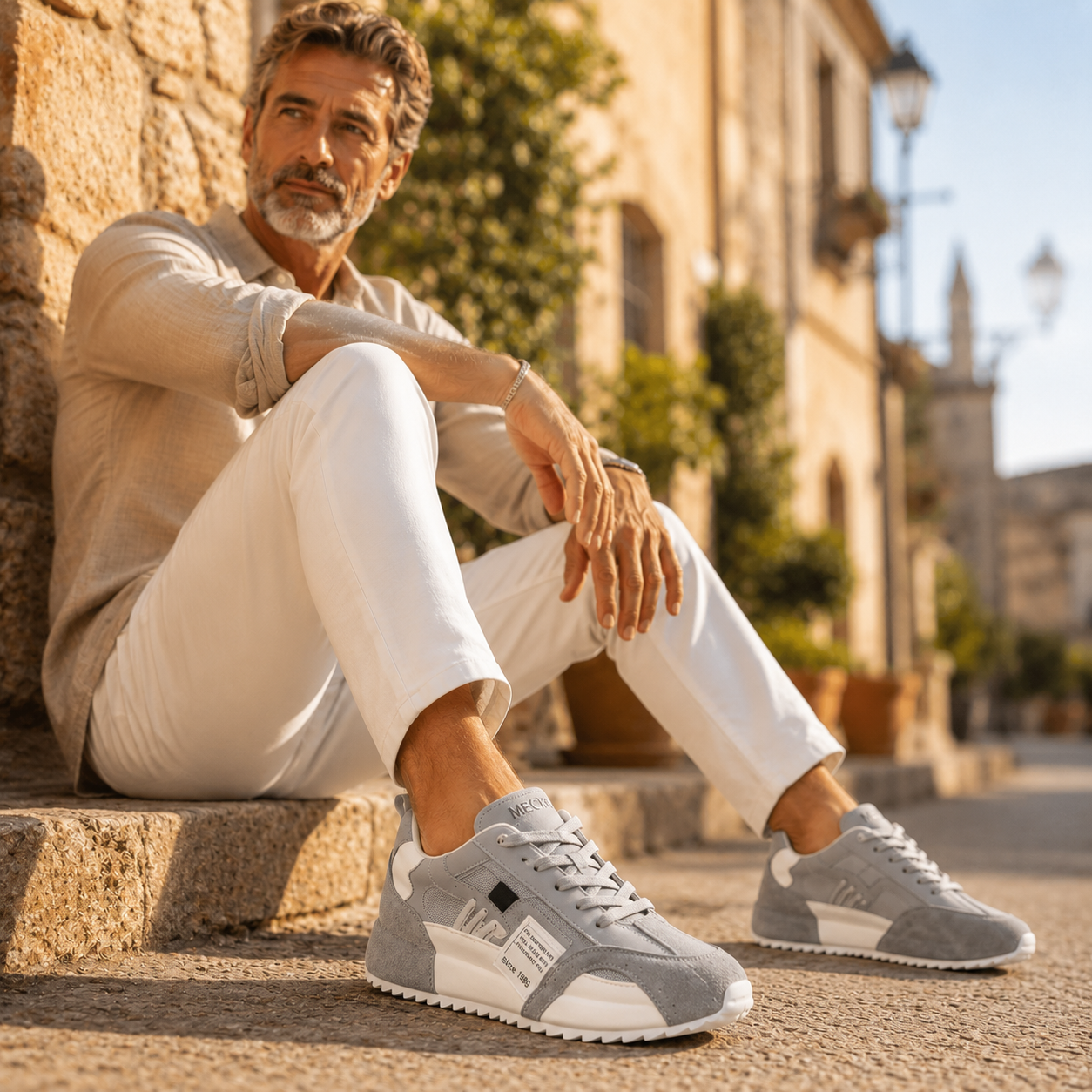 Sneakers Giuliano | Patchwork in multikleur van suède en leer