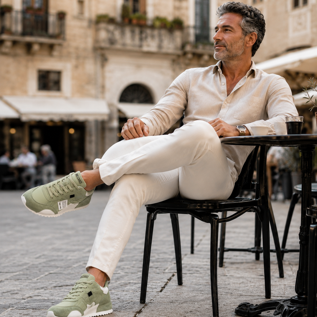 Sneakers Giuliano | Patchwork in multikleur van suède en leer
